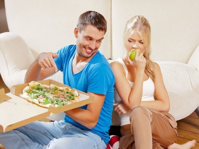 Alimentation nocive contre la nutrition de la nutrition